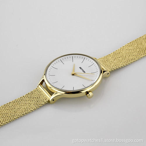 FEATURES OF SS553-02 GOLD AND WHITE WOMEN'S WATCH